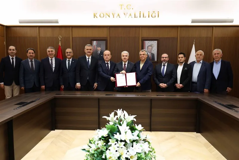 Konya Valisi Akın’ın Katılımıyla Konya Şehir Hastanesi Camii yapım protokolü imzalandı