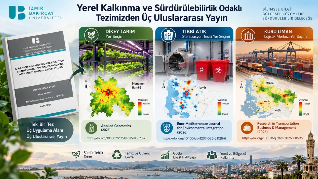 Endüstri Mühendisliği bölümünün tez çalışmasından yerel kalkınmaya odaklı üç uluslararası yayın