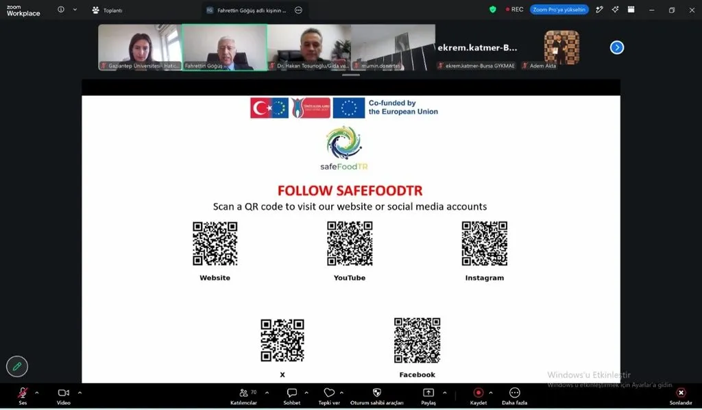 Safefoodtr projesinin çevrim içi tanıtım toplantısı yapıldı