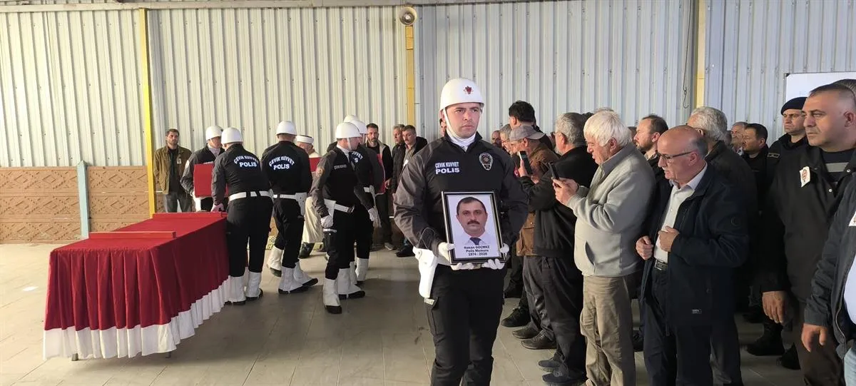 Polis Memuru Hakan GÖÇMEZ son yolculuğuna uğurlandı