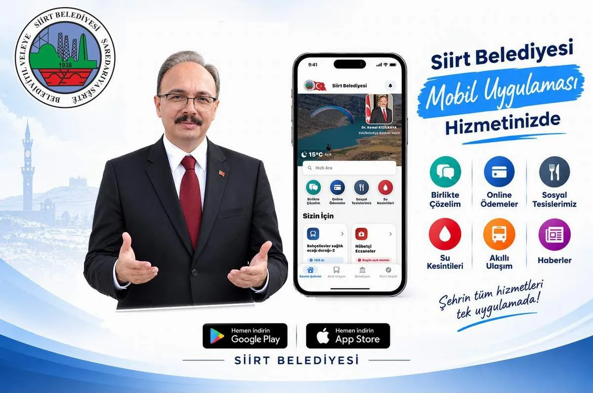 Siirt Belediyesi mobil uygulaması hemşehrilerinin hizmetinde…