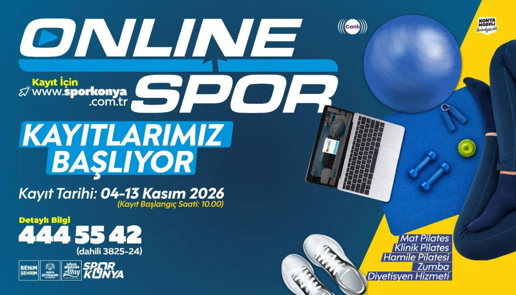 Konya Büyükşehir’in kadınlara özel Online Spor eğitimlerinde 18. dönem kayıtları başlıyor